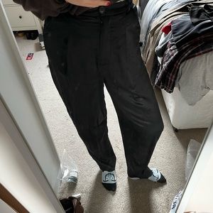 Black Satin Trousers